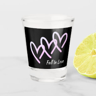 Vaso De Chupito Caer en el amor Black Heart Shot Glass
