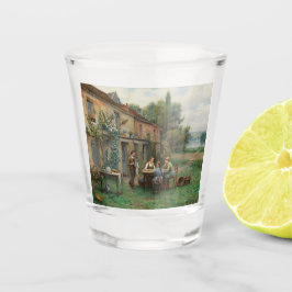 Vaso De Chupito Café en el jardín (paisaje francés)