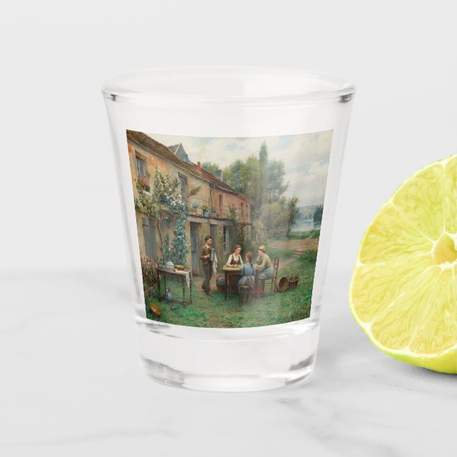 Vaso De Chupito Café en el jardín (paisaje francés) (Anverso)