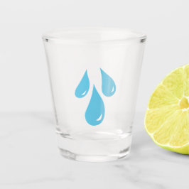 Vaso De Chupito Caídas de lluvia vidrio caliente