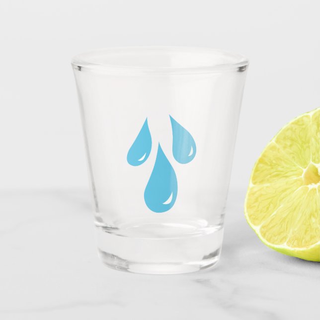 Vaso De Chupito Caídas de lluvia vidrio caliente (Anverso)