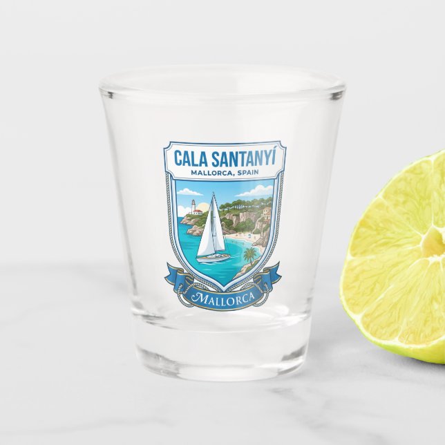 Vaso De Chupito Cala Santanyí España (Anverso)