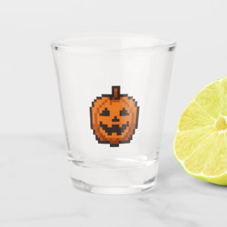 Vaso De Chupito Calabaza de 8 bits estilo retro
