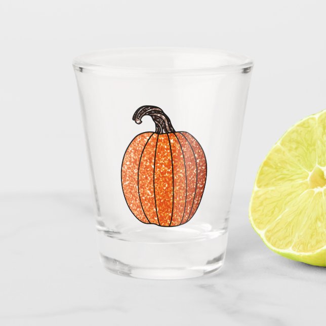 Vaso De Chupito Calabaza purpurina (Anverso)