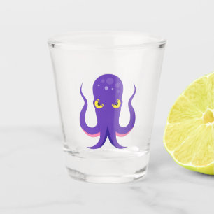 Vaso De Chupito Calamar púrpura del pulpo