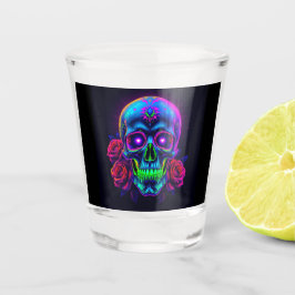 Vaso De Chupito Calaveras N Rosas