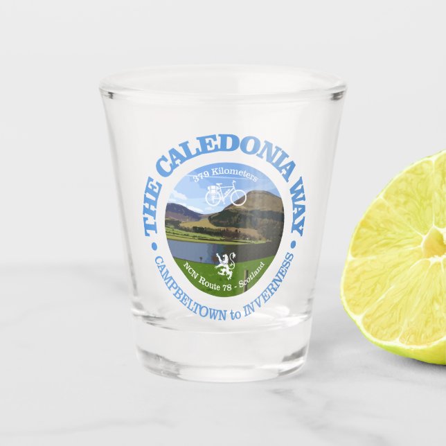 Vaso De Chupito Caledonia Way (ciclismo c) (Anverso)