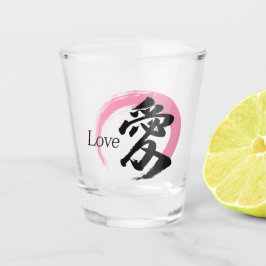 Vaso De Chupito Caligrafía Japonesa Kanji Ai/Amor