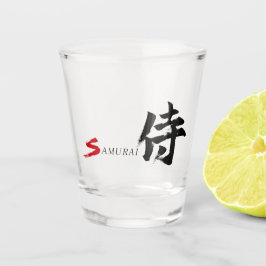Vaso De Chupito Caligrafía Japonesa Kanji Samurái