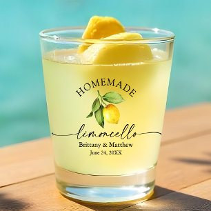 Vaso De Chupito Caligrafía Limoncello Casero Limoncello Lemon