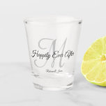 Vaso De Chupito Caligrafía Monogramada Fantásticamente Siempre Des<br><div class="desc">Caligrafía Monogramada Fantásticamente Después De Que El Fiesta Disparara Vidrio</div>