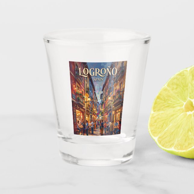 Vaso De Chupito Calle del Laurel España (Anverso)