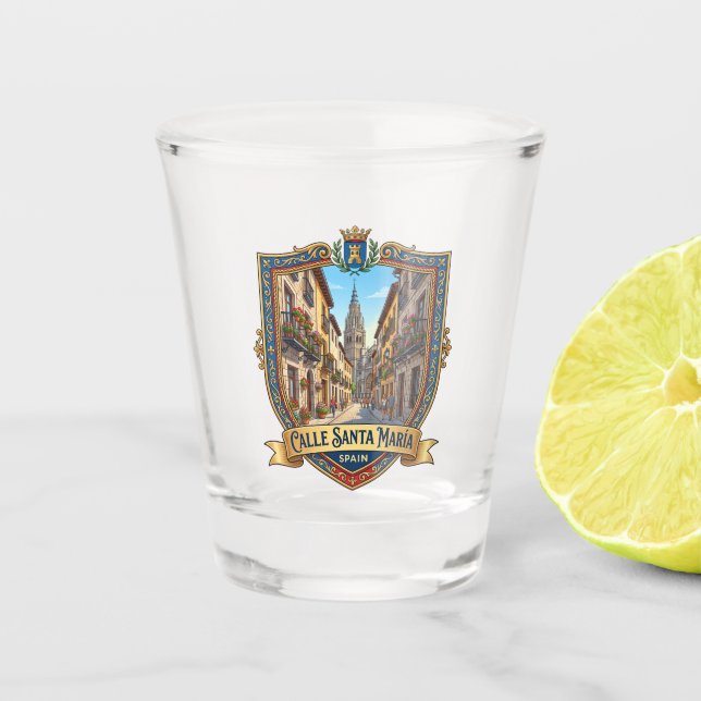 Vaso De Chupito Calle Santa María España (Anverso)
