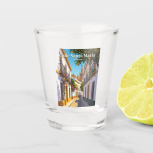 Vaso De Chupito Calle Santa María, Sevilla España