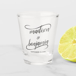 Vaso De Chupito Calligrafía de intercambio manuscrita de novia y 