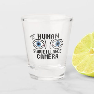 Vaso De Chupito Cámara de Vigilancia Humana Humor Seco
