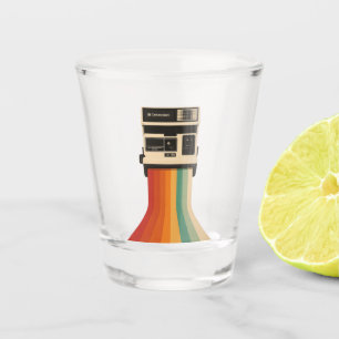 Vaso De Chupito Cámara Retro con Impresión de Arcoíris