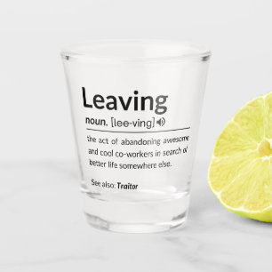Vaso De Chupito Camarero gracioso que se va