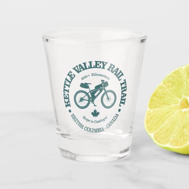 Vaso De Chupito Camino de Kettle Valley (ciclismo) (Anverso)