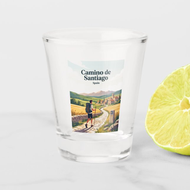 Vaso De Chupito Camino de Santiago España (Anverso)