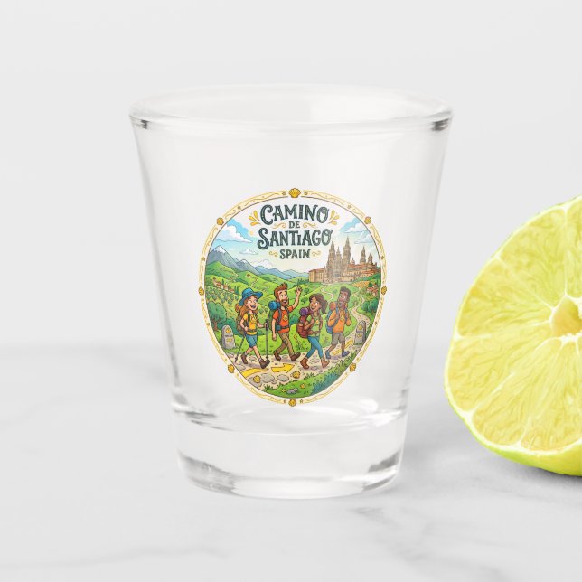 Vaso De Chupito Camino de Santiago España (Anverso)