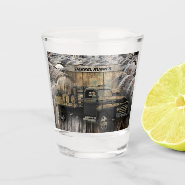 Vaso De Chupito Camión antiguo de vintage (Anverso)