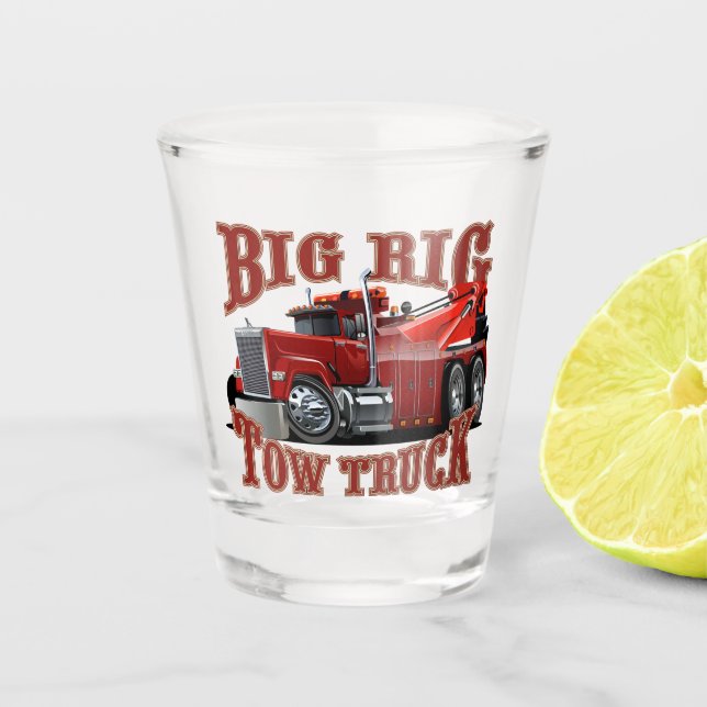 Vaso De Chupito camión de remolque personalizado (Anverso)