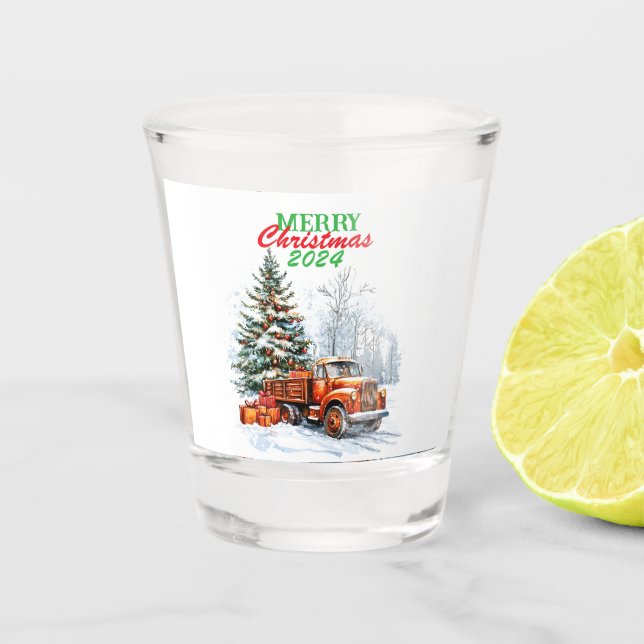 Vaso De Chupito Camión navidad (Anverso)