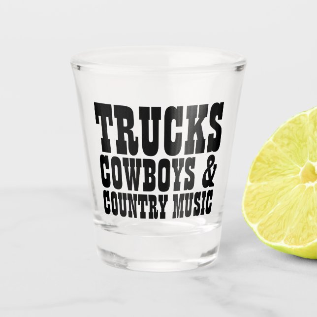 Vaso De Chupito Camiones Cowboys Country Music (Anverso)