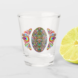 Vaso De Chupito Camiseta Orgánica para Niños con Diseño Psicodélic
