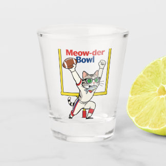 Vaso De Chupito Campeón del Tazón Meow-der Gato Fútbol Americano 