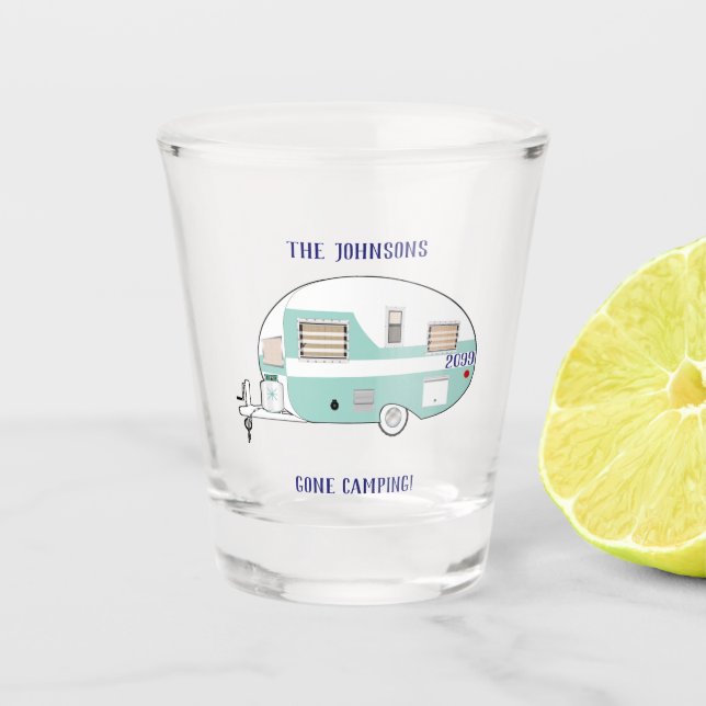 Vaso De Chupito Camping RV Trailer Camper (Anverso)