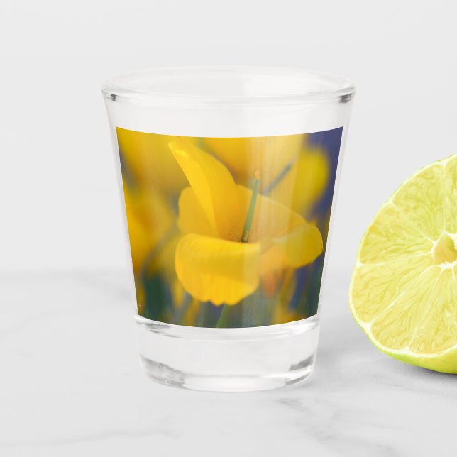 Vaso De Chupito Campo de amapolas en flor (Anverso)