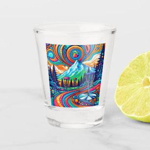 Vaso De Chupito Campo de golf de disco psicodélico