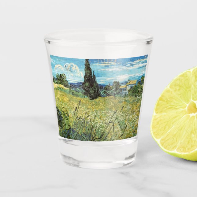 Vaso De Chupito Campo de trigo verde Vincent van Gogh Refrigerador (Anverso)