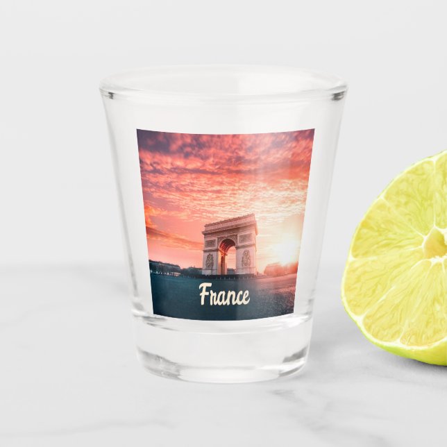 Vaso De Chupito Campos Elíseos Francia París (Anverso)