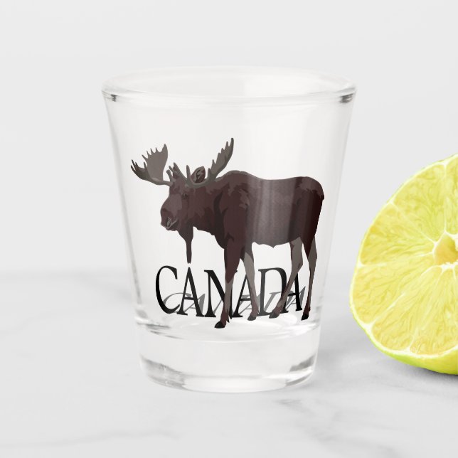 Vaso De Chupito Canadá: Glasos calientes Moose Souvenir de Canadá (Anverso)