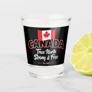 Vaso De Chupito "Canadá Verdadero Norte Fuerte y Libre Oriente. 18