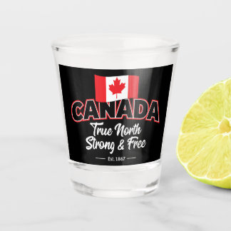Vaso De Chupito "Canadá Verdadero Norte Fuerte y Libre Oriente. 18