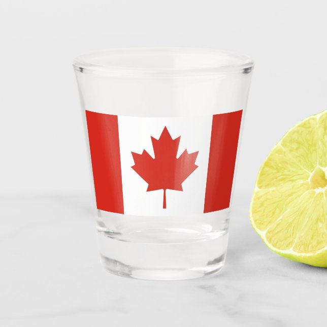 Vaso De Chupito Canadian Flag (Maple Leaf) (Canada) (Anverso)