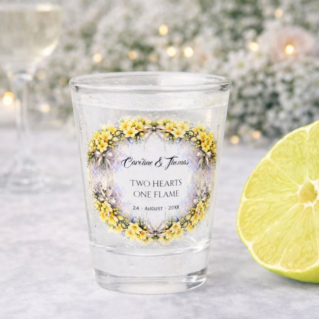 Vaso De Chupito Canary Yellow Romantic Freesia  Floral Wedding (Subido por el creador)