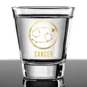 Vaso De Chupito Cáncer Rótulo Zodiaco Astrología Horoscopio Oro
