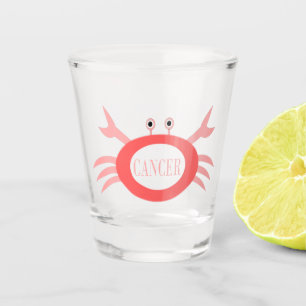 Vaso De Chupito Cangrejo con estrella de cáncer