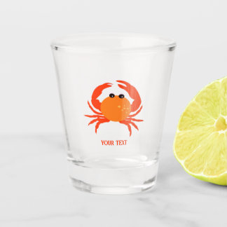 Vaso De Chupito Cangrejo personalizado rojo naranja caliente simpl