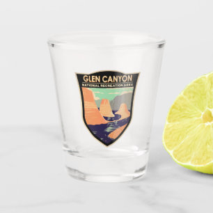 Vaso De Chupito Cañón de reflexión del cañón de Glen Vintage