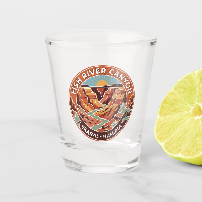 Vaso De Chupito Cañón del río Fish Namibia (Anverso)