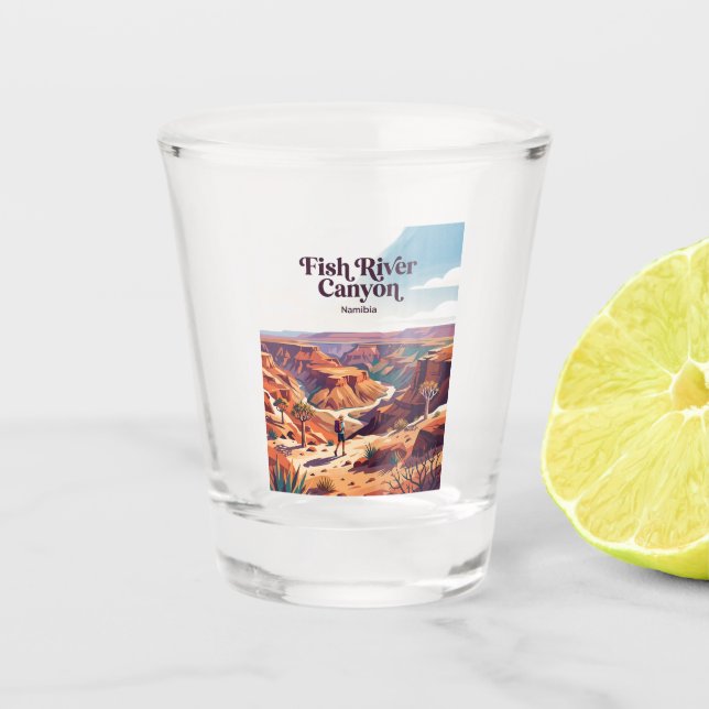 Vaso De Chupito Cañón del río Fish Namibia (Anverso)