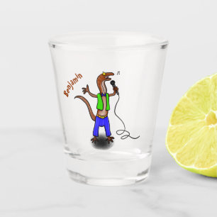 Vaso De Chupito Canto gracioso de lagarto con personalizado de mic