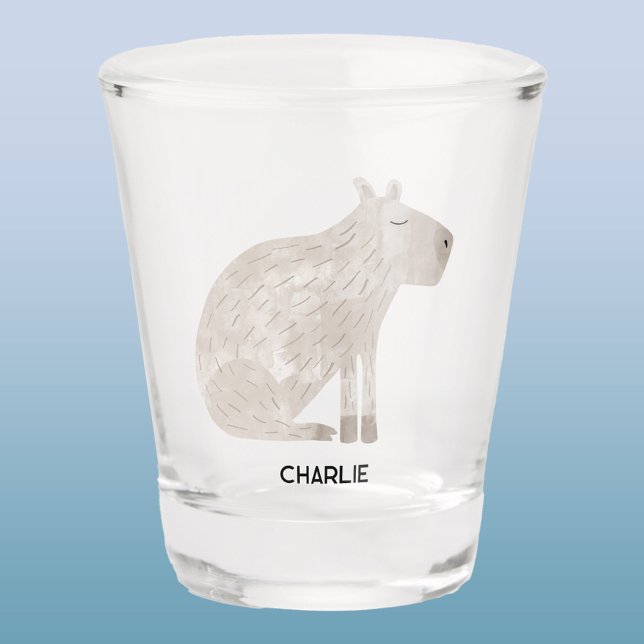 Vaso De Chupito Capibara Personalizado (Capybara personalized name shot glass)