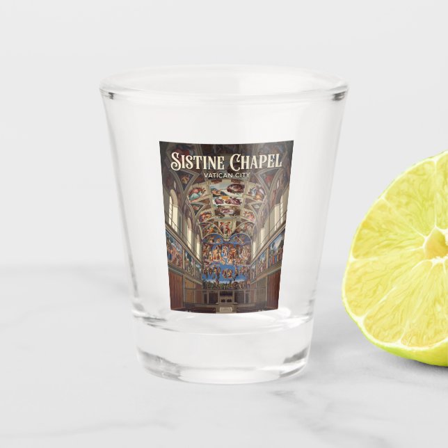 Vaso De Chupito Capilla Sixtina Ciudad del Vaticano (Anverso)